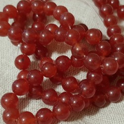 Chinese Ruby Jade beads 8mm on 38-40cm string 