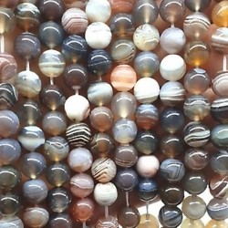 Botswana Agate 8mm natural stone beads 38-40cm strand