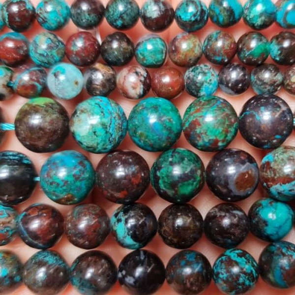 Chrysocolla 6mm natural stone beads 38-40cm strand