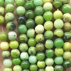 Citrona Hrizoprazs 10mm akmens pērļu virtene 38-40cm 