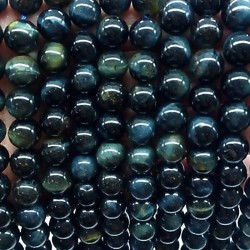 Falcon's eye 10mm natural stone beads 38-40cm strand