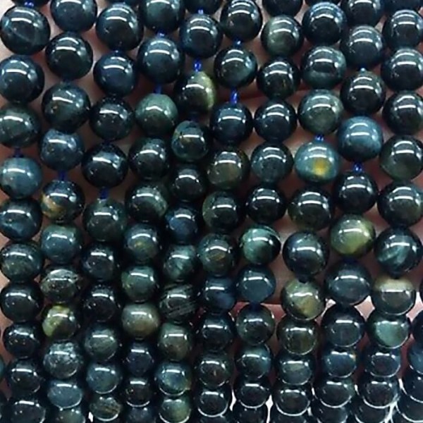 Falcon's eye 8mm natural stone beads 38-40cm strand