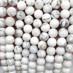 Howlite natural stone beads size 8mm on 38-40cm strand