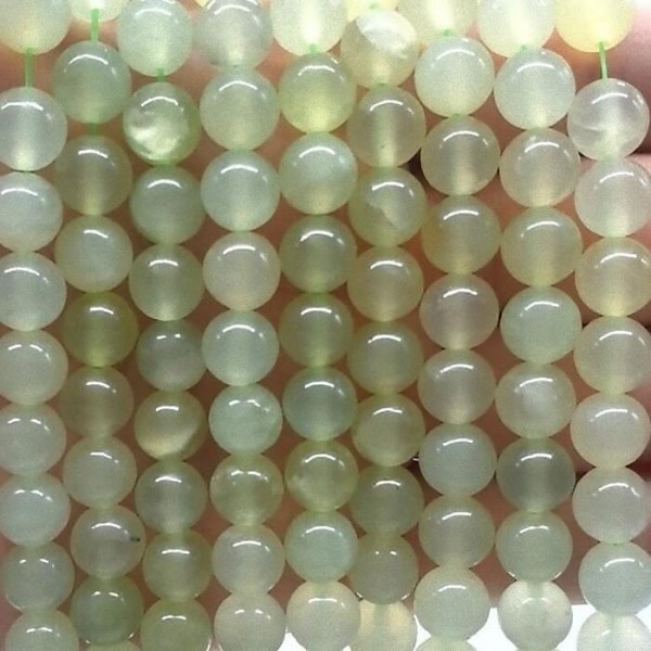 Jadeite natural stone beads size 8mm on 38-40cm strand