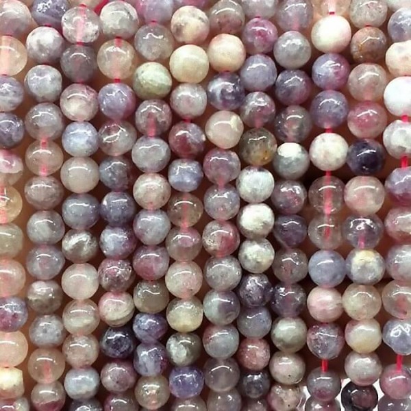 Natural Multicolor Tourmaline 6mm Beads on 38-40cm strand