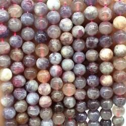 Natural Multicolor Tourmaline 8mm Beads on 38-40cm strand
