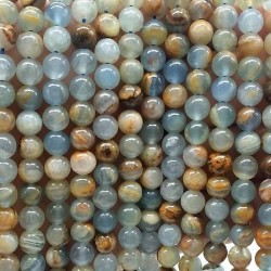 Blue Calcite 6mm natural stone beads 38-40cm strand