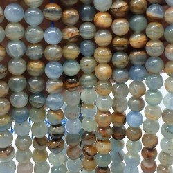 Blue Calcite 8mm natural stone beads 38-40cm strand