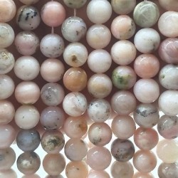 Pink opal 10mm natural stone beads 38-40cm strand
