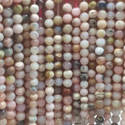 Pink opal 4mm natural stone beads 38-40cm strand