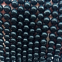 Black Tourmaline 6mm natural stone beads 38-40cm strand