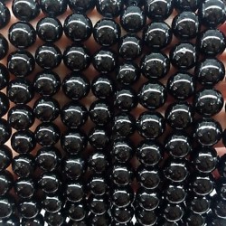 Black Tourmaline 8mm natural stone beads 38-40cm strand