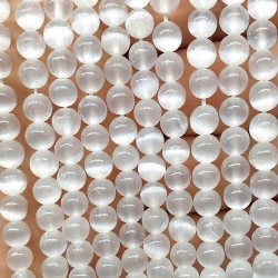 Selenīts AAA klase 6mm akmeņu virtene 38-40cm 