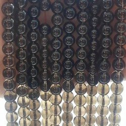 Dūmakainais kvarcs 8mm apaļu akmeņu virtene 38-40cm 