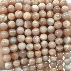 Sunstone (Heliolite) grade AA 10mm beads on 38-40cm string