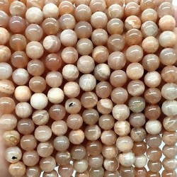 Sunstone (Heliolite) grade AA 8mm beads on 38-40cm string