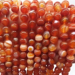 Carnelian natural beads 8mm on 38-40cm string 