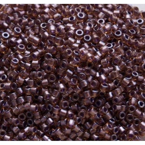 11/0 Delica Sparkling Lt.Amethyst Lined Topaz 5g