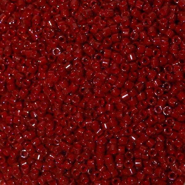 11/0 Delica Opaque Dark Red Dyed 5g
