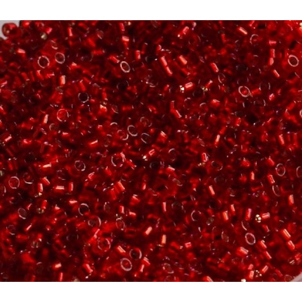 11/0 Delica Silver Lined Red 5g