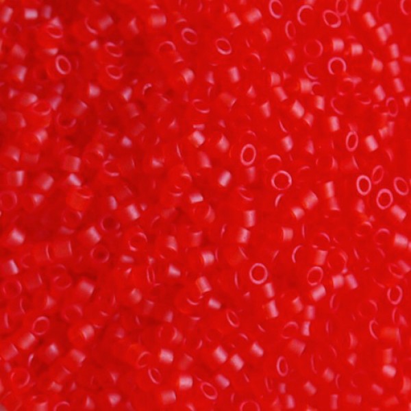 11/0 Delica Transparent Matte Lt Red 5g