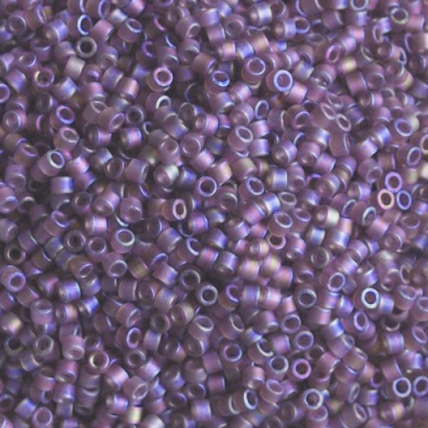 11/0 Delica Matte Transparent Mauve AB 5g