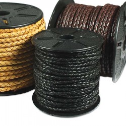 Pīta Ādas aukla melna 5mm (x10cm)