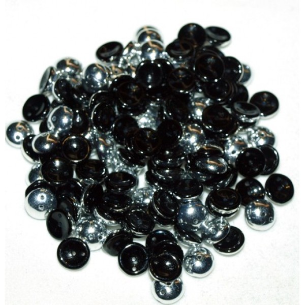 Jet Labrador Piggy beads 4x8mm (x1)