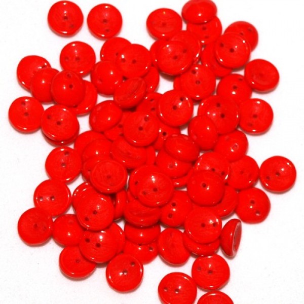 Opaque Red Piggy beads 4x8mm (x1)