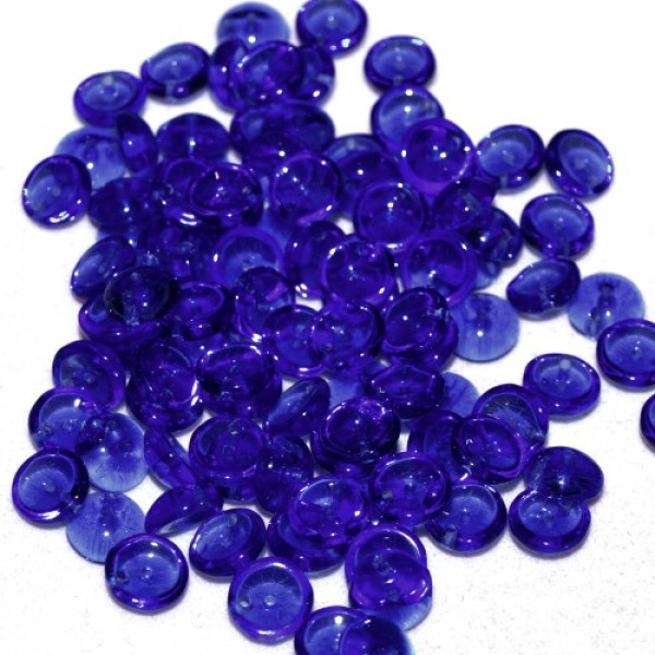 Transparent Sapphire Piggy beads 4x8mm (x1)