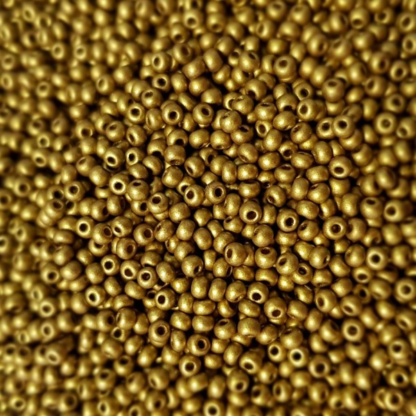Preciosa 10/0 Matte Metallic Aztec Gold (01720) 25g