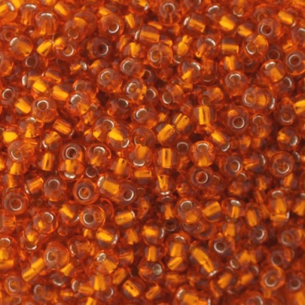 Preciosa 8/0 S/L Transparent Orange 25g