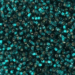 Preciosa 9/0 S/L Transparent Teal SH 25g
