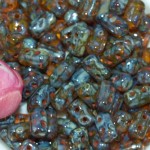 Amber Picasso Rulla beads 10g