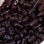 Jet Copper Luster Rulla beads 10g