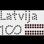 SWAROVSKI motīvs "Latvija 100" karstās fiksācijas (x1)