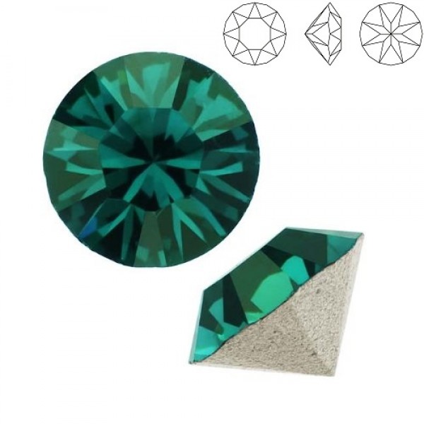 SWAROVSKI 1088 Xirius Chaton 8mm Emerald F (x1)