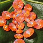 SWAROVSKI 1088 Xirius Chaton ss39  Crystal Orange Glow DeLite (001 L146D) unfoiled (x1)