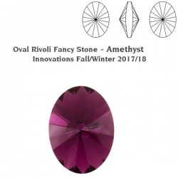 SWAROVSKI 4122 Oval Rivoli Fancy Stone Amethyst F (x1)