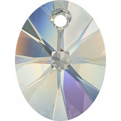 SWAROVSKI 6028 Xilion Oval pendant 18mm Crystal Vitrail Light (x1) 