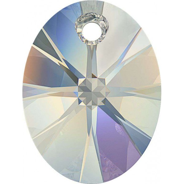 SWAROVSKI 6028 Xilion Oval pendant 18mm Crystal Vitrail Light (x1) 