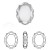 SWAROVSKI 4142 Baroque Mirror FS 14x11mm Crystal (001) F (x1)