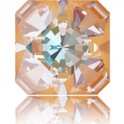 4499 Kaleidoscope Square Fancy Stone 10mm Crystal Peach DeLite (x1)