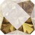 4499 Kaleidoscope Square Fancy Stone 14mm Crystal (001) Golden Shadow (GSHA) F (x1)