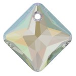 SWAROVSKI 6431 Princess Cut Pendant 16mm Crystal (001) Aurore Boreale (AB) (x1)