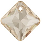 SWAROVSKI 6431 Princess Cut Pendant 16mm Crystal (001) Golden Shadow (GSHA) (x1)