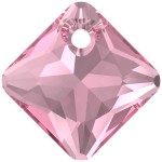 SWAROVSKI 6431 Princess Cut Pendant 16mm Rose (209) (x1)