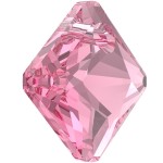 SWAROVSKI 6431 Princess Cut Pendant 16mm Rose (209) (x1)