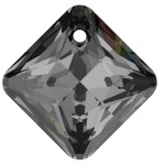 SWAROVSKI 6431 Princess Cut Pendant 16mm Crystal (001) Silver Night (SINI) (x1)