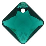 SWAROVSKI 6431 Princess Cut Pendant 16mm Emerald (205) (x1)